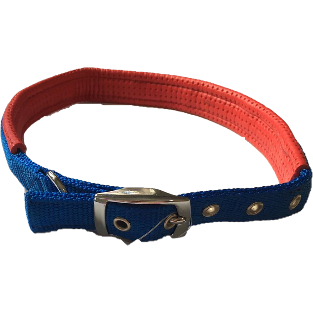 Collar cuero y tela grande
